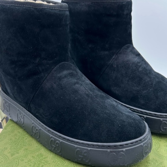 Women's Gucci shearling lined ankle boots . Size 40.5 (US 10.5) - Picture 1 of 8